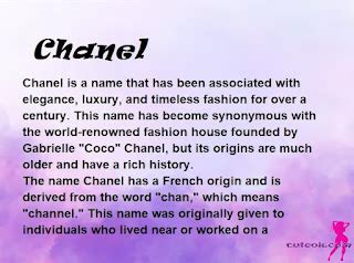 chanel 意味|what does chanel mean.